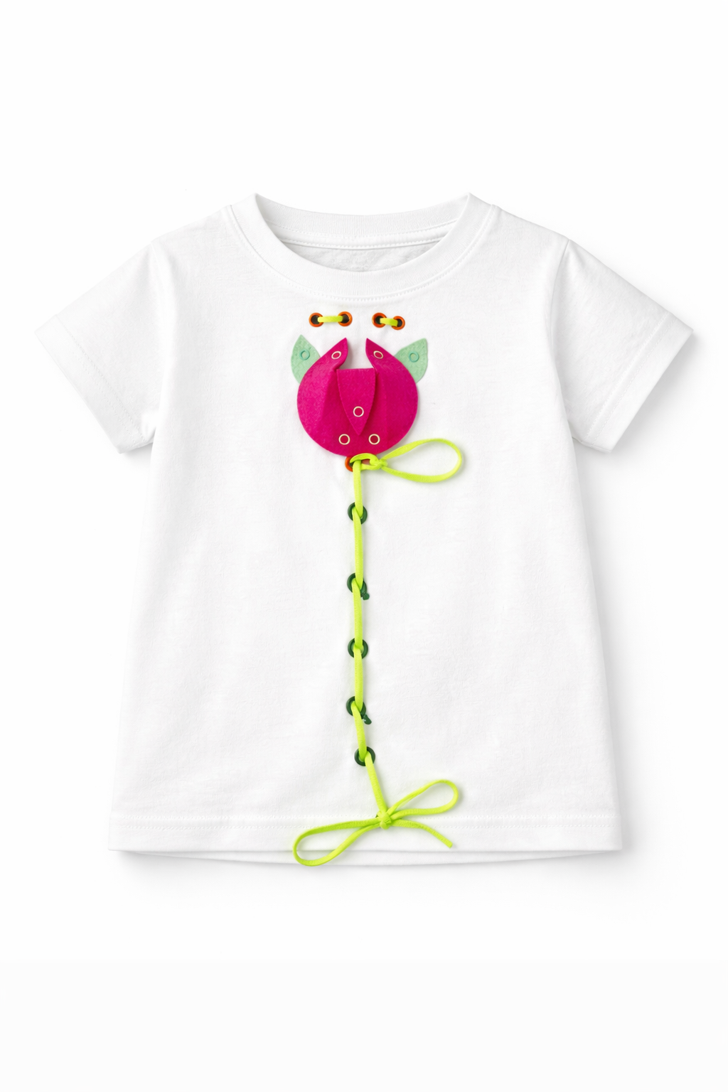 Flower T-shirt (DTF print + laces)